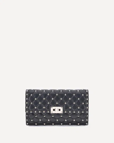 Valentino Garavani Rockstud Spike Shoulder Bag In Black
