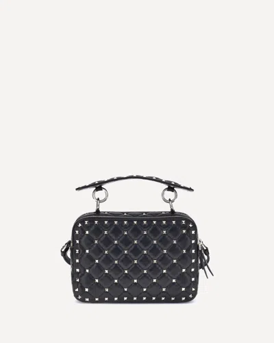 Valentino Garavani Rockstud Spike Shoulder Bag In Black