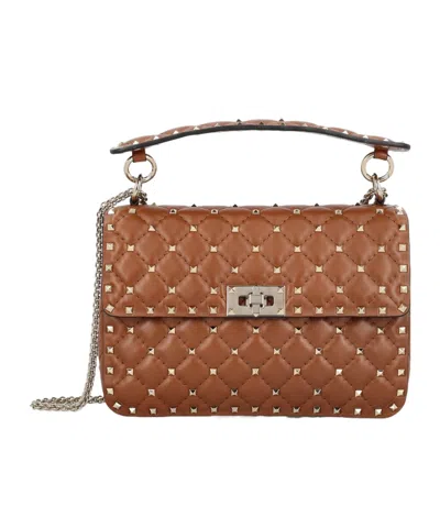 VALENTINO GARAVANI VALENTINO GARAVANI ROCKSTUD SPIKE FOLDOVER TOP CROSSBODY BAG