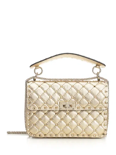 Valentino Garavani Rockstud Spike Shoulder Bags Beige