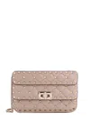 Valentino Garavani Rockstud Spike Shoulder Strap In Beige