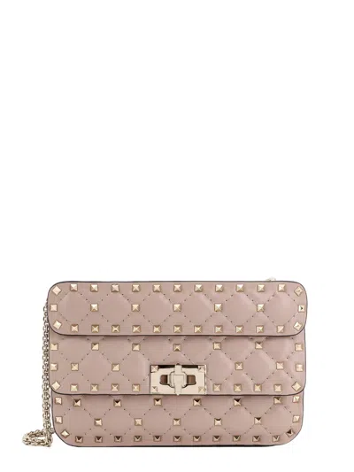 Valentino Garavani Rockstud Spike Shoulder Strap In Beige