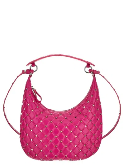 VALENTINO GARAVANI ROCKSTUD SPIKE SMALL HOBO BAG