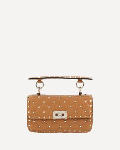 Valentino Garavani Valentino Small Shoulder Bag Rockstud Spike In Nutmeg