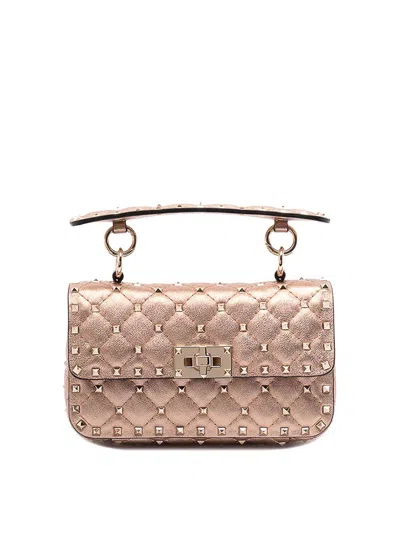 Valentino Garavani Rockstud Spike Small Shoulder Bag In Pink