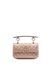 Valentino Garavani Rockstud Spike Shoulder Bag In Sand