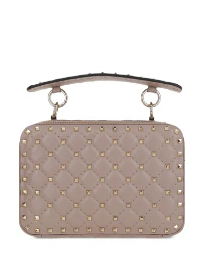 Valentino Garavani Rockstud Spike Tote Bag In Neutrals