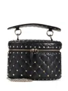 Valentino Rockstud Spike Vanity Bag In Schwarz