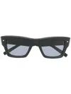 Valentino Rockstud Square-frame Sunglasses In Schwarz