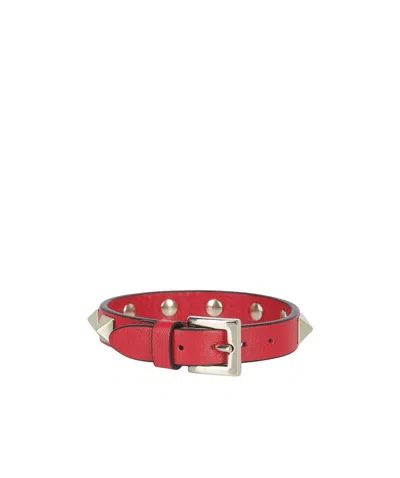 Valentino Garavani Rockstud Strap Bracelet In Yellow
