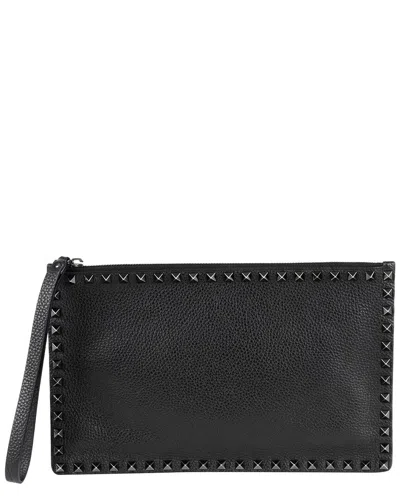 Pre-owned Valentino Garavani Valentino Rockstud Strap Clutch (authentic Pre-loved)