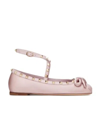 VALENTINO GARAVANI VALENTINO GARAVANI ROCKSTUD ROUND TOE BALLERINA SHOES