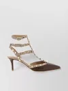 Valentino Rockstud 65 Two-tone Leather Pumps In Brown