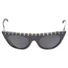 Valentino Rockstud Studded Cateye Sunglasses In Black