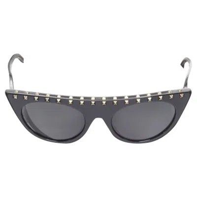 Valentino Rockstud Studded Cateye Sunglasses In Black