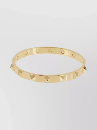 Valentino Garavani Studded Metal Bracelet In Gold