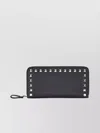 Valentino Rockstud Zipped Wallet In Black