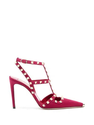 Valentino Garavani Rockstud Suede Pumps 100mm In Multi