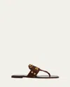 Valentino Garavani Plaster Caster Flip Flops With Gold Accents And Open Toe In Fondant