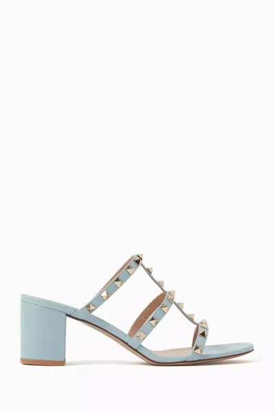 Valentino Garavani Valentino Rockstud T. 60 Sandals For Women In Blue