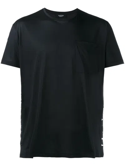 Valentino Rockstud T-shirt In Black