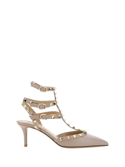 VALENTINO GARAVANI ROCKSTUD T.65 ANKLE STRAP SHOES