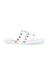 Valentino Rockstud Thong Flat Sandals In Multi