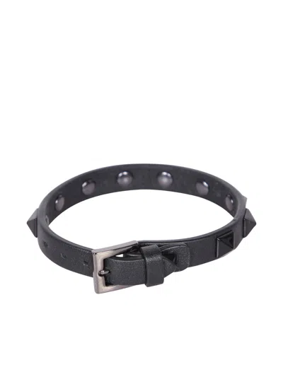 Valentino Garavani Rockstud Tonal Black Bracelet