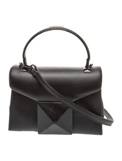 Pre-owned Valentino Garavani Rockstud Top Handle Bag In Black