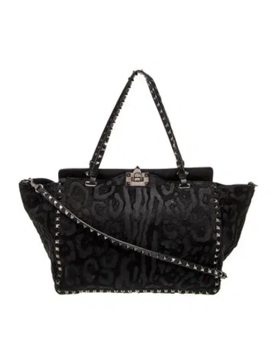 Pre-owned Valentino Garavani Rockstud Top Handle Bag In Multi