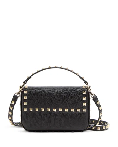 Valentino Garavani Rockstud Top Handle Shoulder Bag In Black