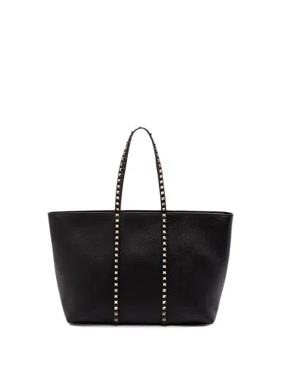Valentino Garavani `rockstud` Tote In Black