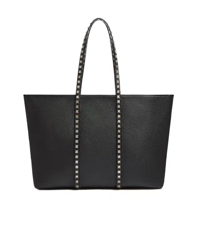 Valentino Garavani Rockstud Tote Bag In Black