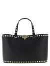 Valentino Borsa A Mano Rockstud In Pelle Nera  Donna