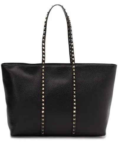Valentino Garavani Rockstud Tote Bag In Black