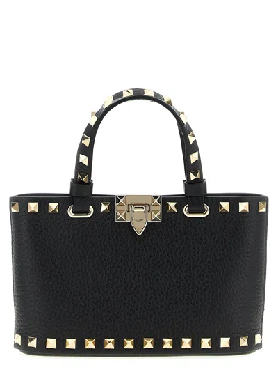 VALENTINO GARAVANI ROCKSTUD TOTE BAG BLACK