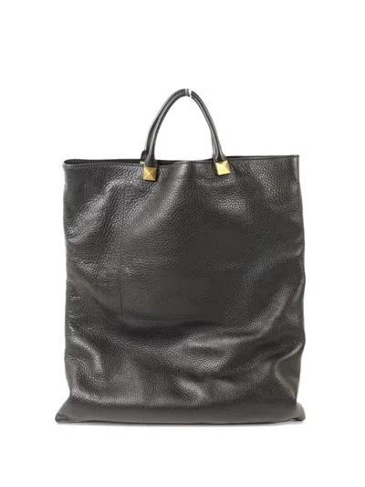 Pre-owned Valentino Garavani Rockstud Tote Bag In Black