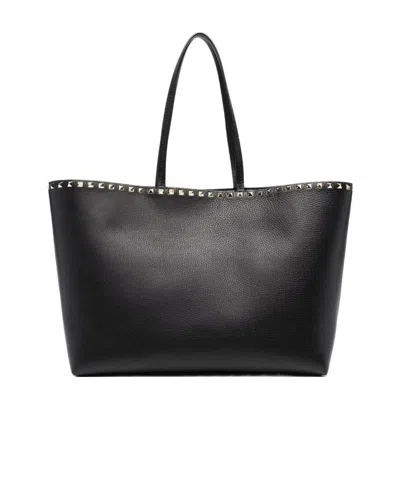 Valentino Garavani Rockstud Tote Bag In Black