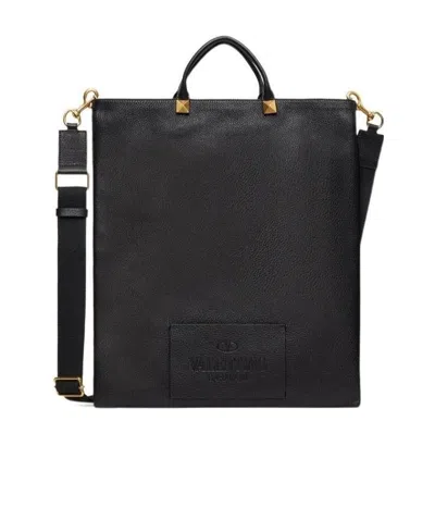 Valentino Garavani Rockstud Tote Bag In Black