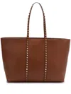 Valentino Rockstud Medium Handbag In Brown