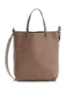 Valentino Rockstud-embellished Reversible Tote Bag In Brown