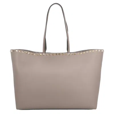 Valentino Garavani Valentino Rockstud Tote Bag In Gray