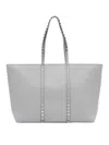 Valentino Rockstud Tote Bag In Grey