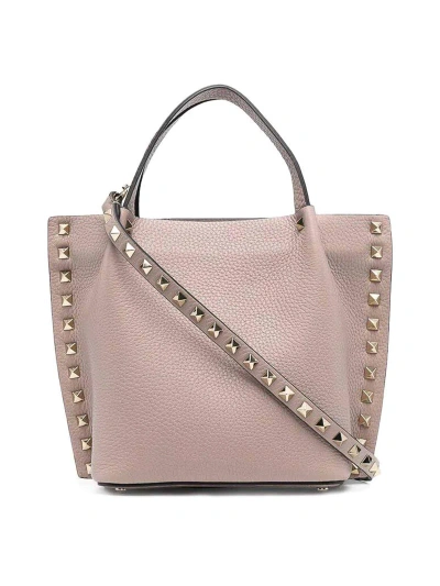 Valentino Garavani Rockstud Tote Bag In Light Pink