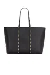 Valentino Rockstud Tote Bag In Black