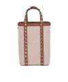 Valentino Tan Rockstud Mini Tote In Nude