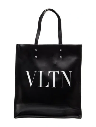 Pre-owned Valentino Garavani Rockstud Tote In Black