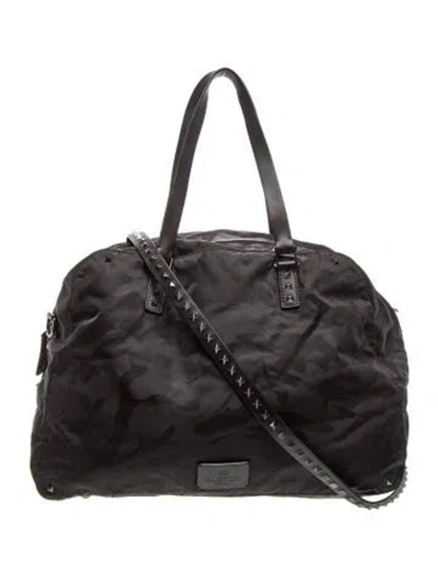 Pre-owned Valentino Garavani Rockstud Tote In Black
