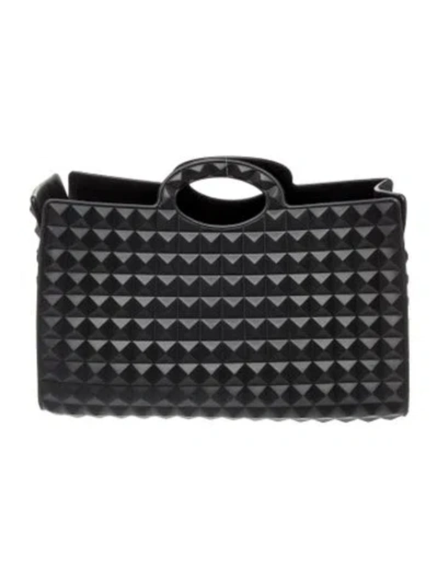 Pre-owned Valentino Garavani Rockstud Tote In Black