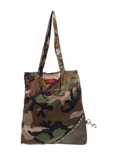 Pre-owned Valentino Garavani Rockstud Tote In Green